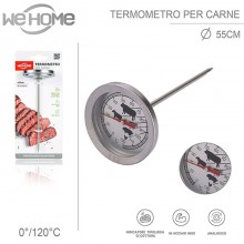 Termometro per carne in acciaio inox 0-120°C alimenti bbq cucinare a temperatura