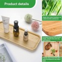 Vassoio piatto da portata 6 PZ in legno bambù per aperitivo finger food sushi