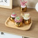 Vassoio piatto da portata 6 PZ in legno bambù per aperitivo finger food sushi
