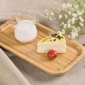 Vassoio piatto da portata 6 PZ in legno bambù per aperitivo finger food sushi
