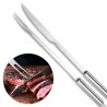 WeHome Set utensili barbecue attrezzi grill in acciaio inox forchet...