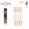 WeHome 8 Spiedi in acciaio inox 38 cm manico in legno barbecue forn...