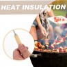 WeHome 8 Spiedi in acciaio inox 38 cm manico in legno barbecue forn...