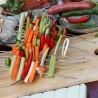 WeHome 8 Spiedi in acciaio inox 38 cm manico in legno barbecue forn...