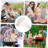 WeHome 8 Spiedi in acciaio inox 38 cm manico in legno barbecue forn...