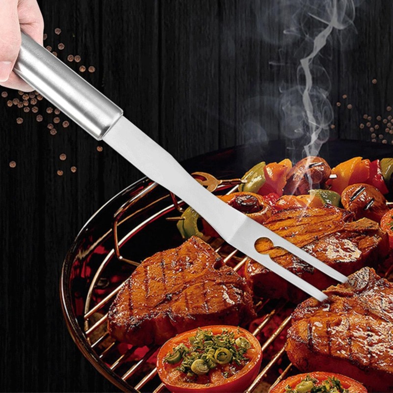 WeHome Set di 3 utensili in acciaio inox per barbecue attrezzi gril...