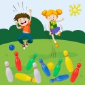 Gioco Bowling Birilli Pallina Palla In Plastica Per Bambini Bimbi Giocattolo 3+