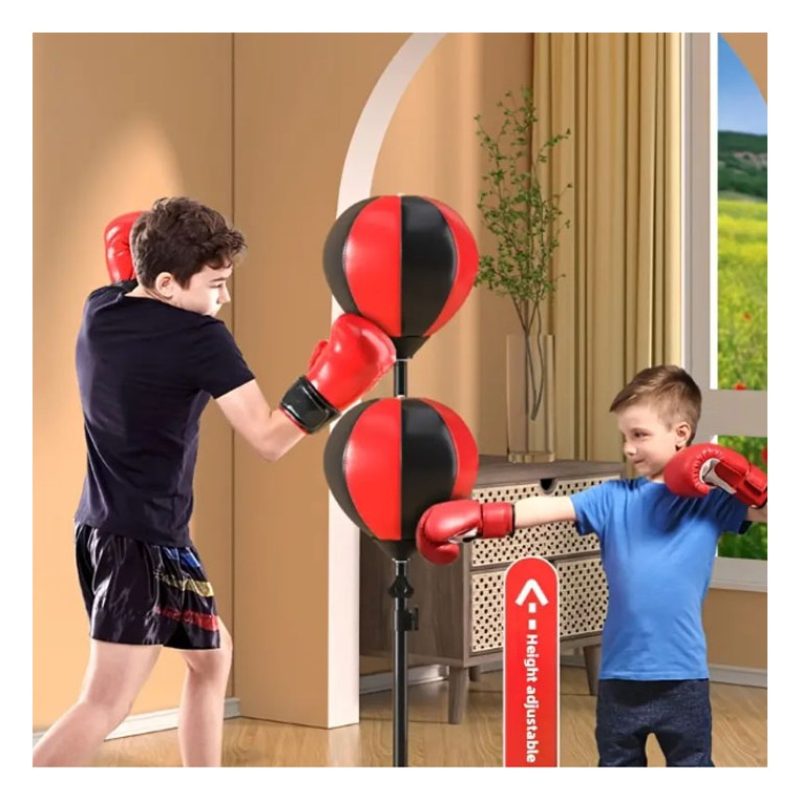 Giaquinto Set boxe pugilato per bambini con supporto sacco regolabi...