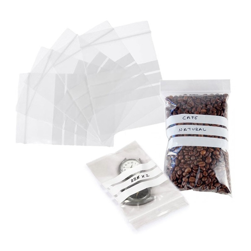 600 buste bustine sacchetto a zip con chiusura per alimenti trasparente 8x12 cm