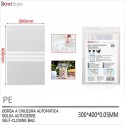 72 buste bustine sacchetto a zip con chiusura per alimenti trasparente 30x40 cm