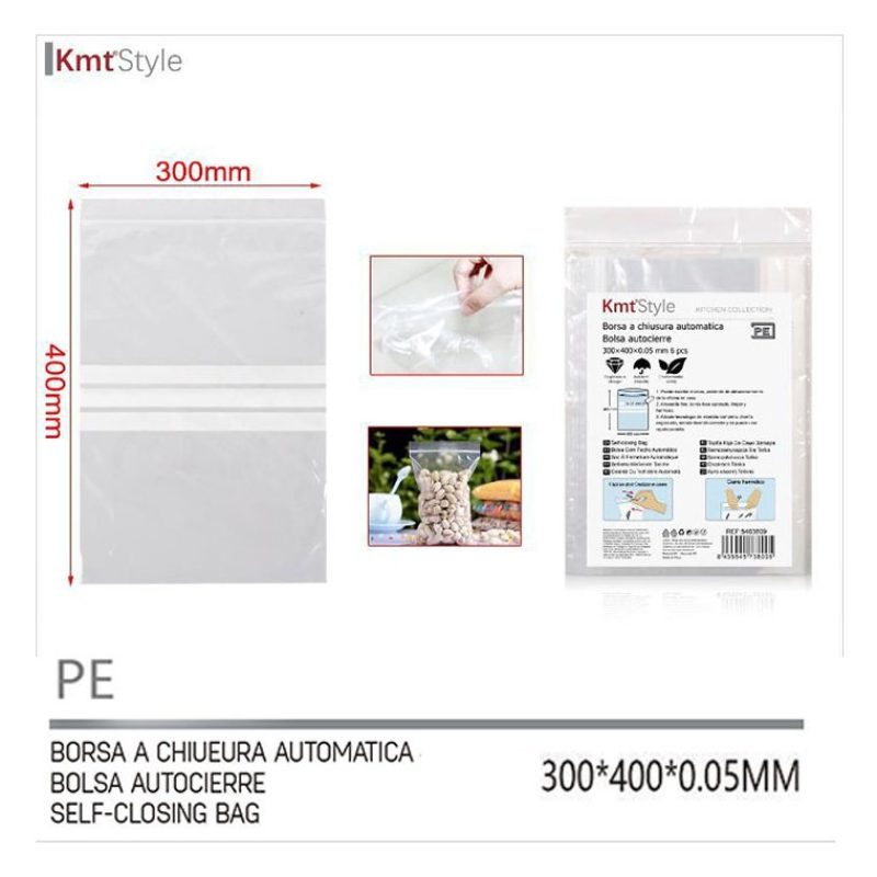 Kmt Style 72 buste bustine sacchetto a zip con chiusura per aliment...