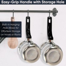 Bricco latte acciaio manico bolli Lattiera Cappuccino pentolino 250/450/650 ml