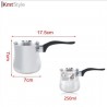 Kmt Style Bricco latte acciaio manico bolli Lattiera Cappuccino pen...
