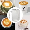 Kmt Style Pentolino Bollilatte Bicchiere Acciaio Lattiera Metallo C...