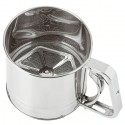 Setaccio spargifarina da cucina in acciaio inox manuale per farina cacao zucchero