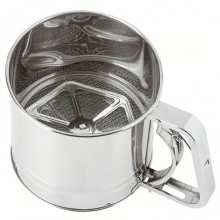 Setaccio spargifarina da cucina in acciaio inox manuale per farina cacao zucchero