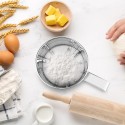 Setaccio spargifarina da cucina in acciaio inox manuale per farina cacao zucchero