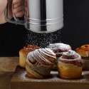 Setaccio spargifarina da cucina in acciaio inox manuale per farina cacao zucchero