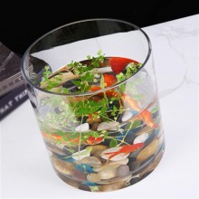 Cilindro in vetro clear diametro 12cm altezza 12cm composizione floreali arredo
