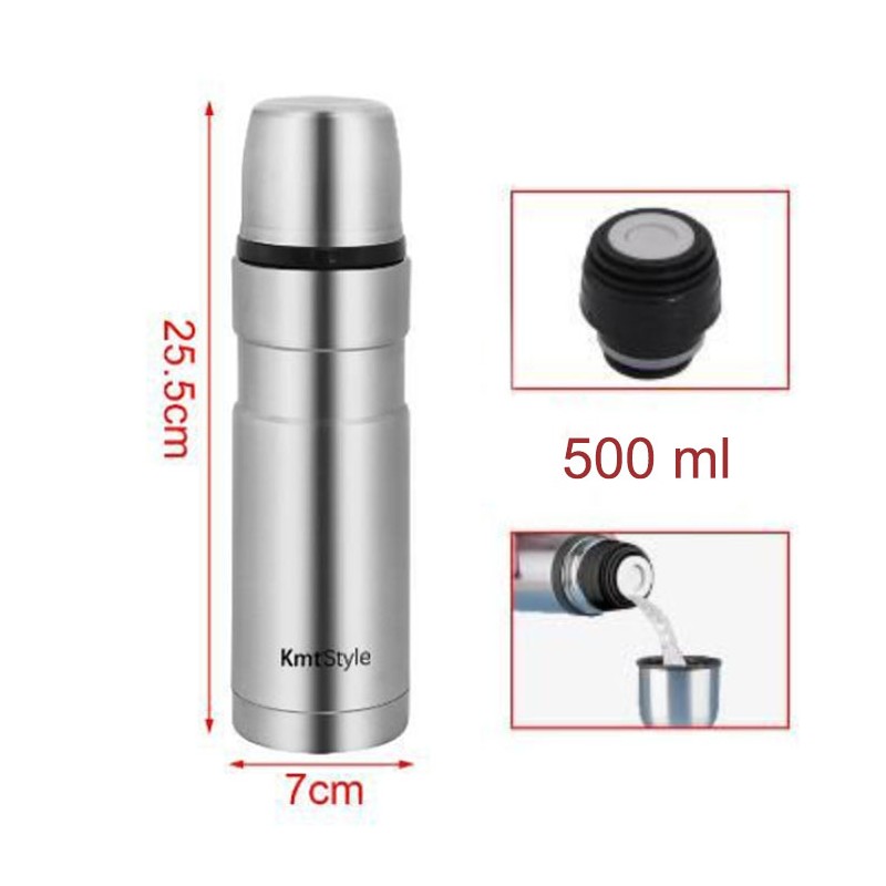 Thermos portatile per bevande calde termica in acciaio senza BPA 500/800 ml