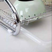 Scolapiatti colapiatti in metallo da appoggio 2 piani con vassoio raccogligocce