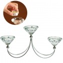 Candeliere Candelabro Portacandele 3 Candele In Vetro Cristallo e metallo