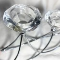 Candeliere Candelabro Portacandele 3 Candele In Vetro Cristallo e metallo