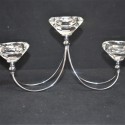 Candeliere Candelabro Portacandele 3 Candele In Vetro Cristallo e metallo
