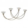 Hongu Candeliere Candelabro Portacandele 4 Candele In Vetro Cristal...