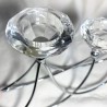 Hongu Candeliere Candelabro Portacandele 4 Candele In Vetro Cristal...