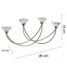 Hongu Candeliere Candelabro Portacandele 4 Candele In Vetro Cristal...