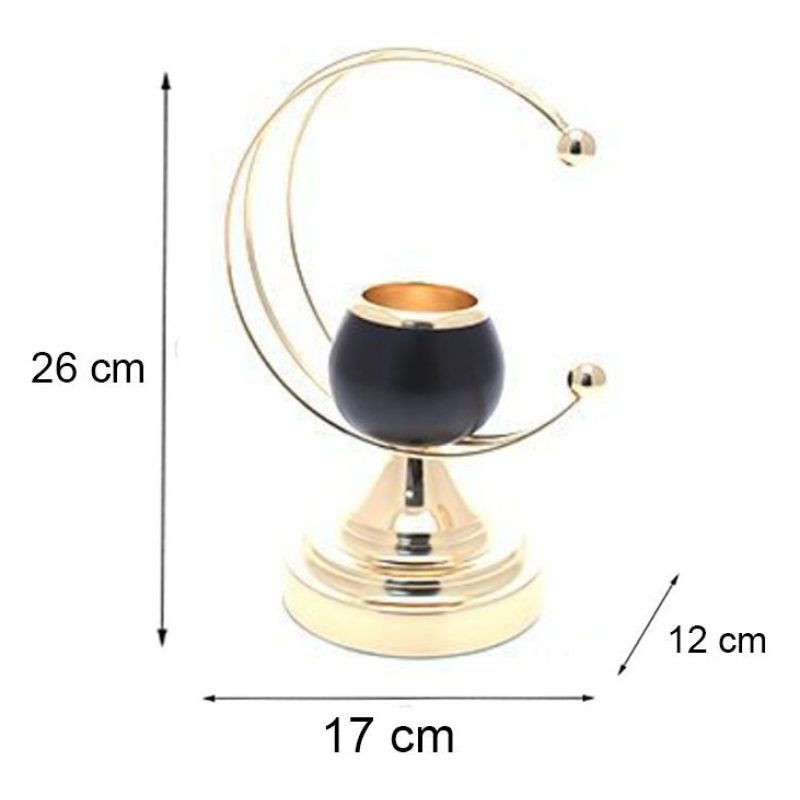 Hongu Candeliere Candelabro Portacandele per candela In metallo dor...
