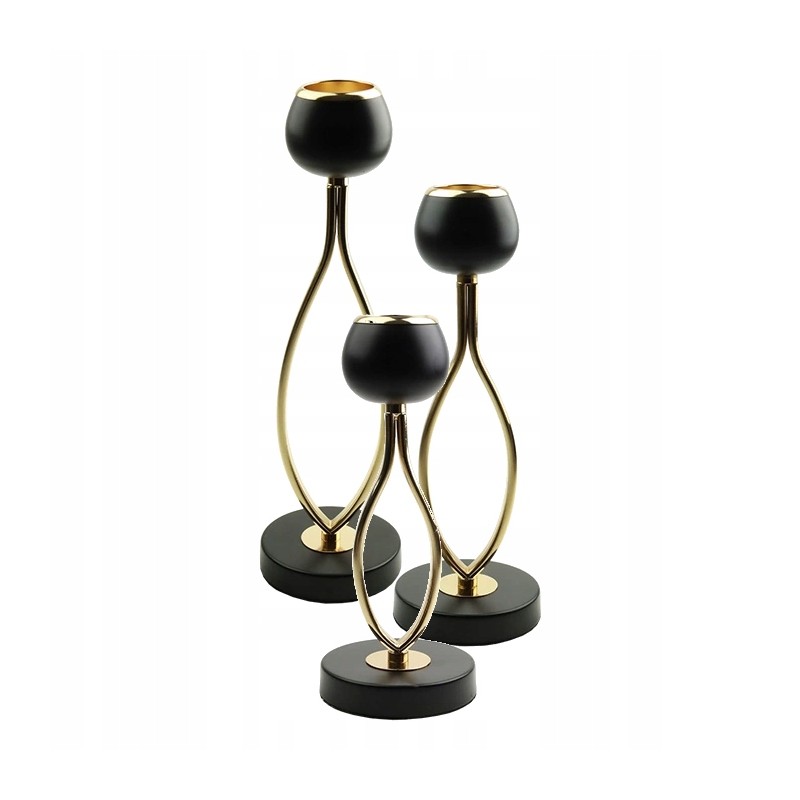 Candeliere Candelabro per Candele Portacandele In metallo dorato 29...
