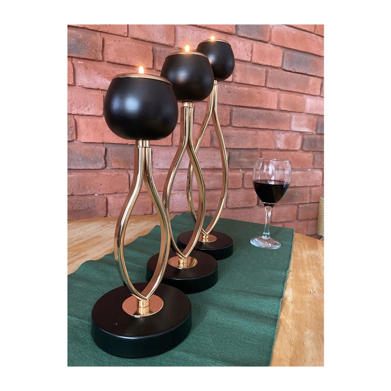 Candeliere Candelabro per Candele Portacandele In metallo dorato 29...