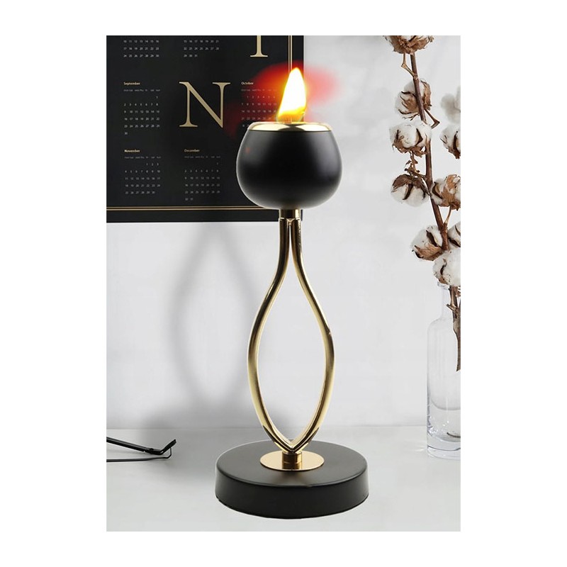 Candeliere Candelabro per Candele Portacandele In metallo dorato 29...