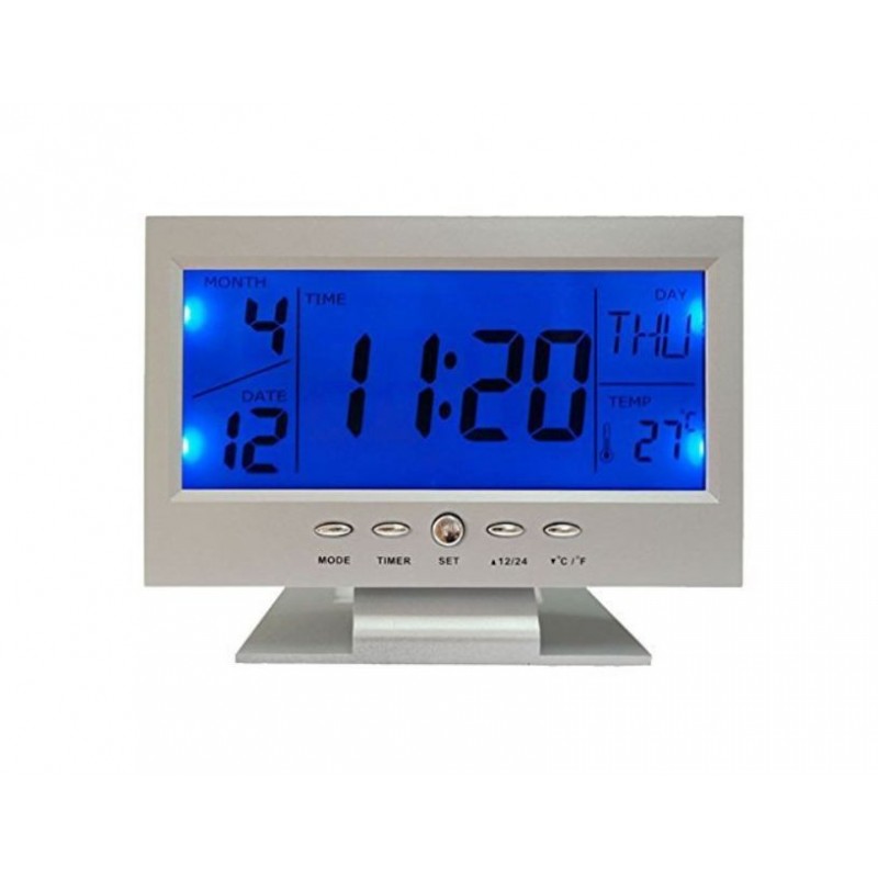DS510 Sveglia digitale allarme calendario illuminata temperatura termometro