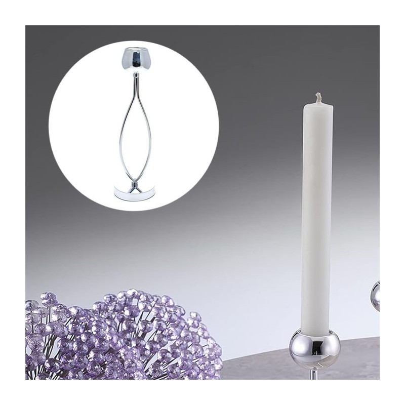 Candeliere Candelabro per Candele Portacandele In metallo argento 2...