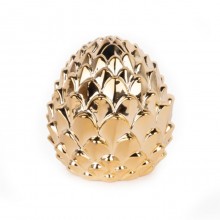 Pigna in ceramica colore oro per arredamento interno bomboniera decorazione