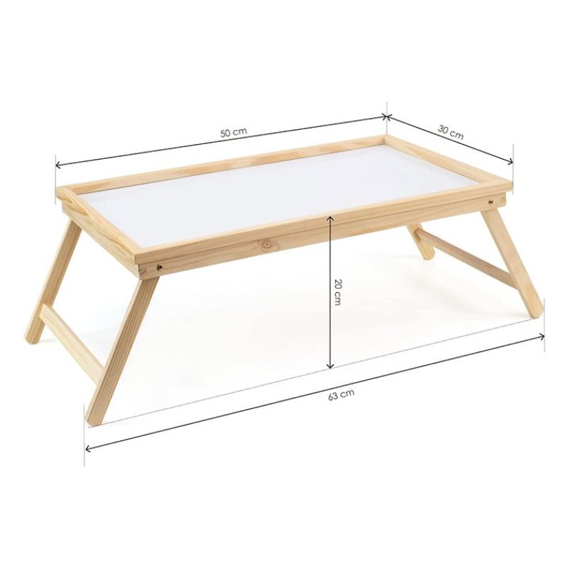 La bolata Vassoio da letto pieghevole in legno colazione 50x30 cm t...