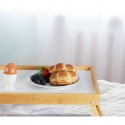 Vassoio da letto pieghevole in legno colazione 50x30 cm tavolino richiudibile