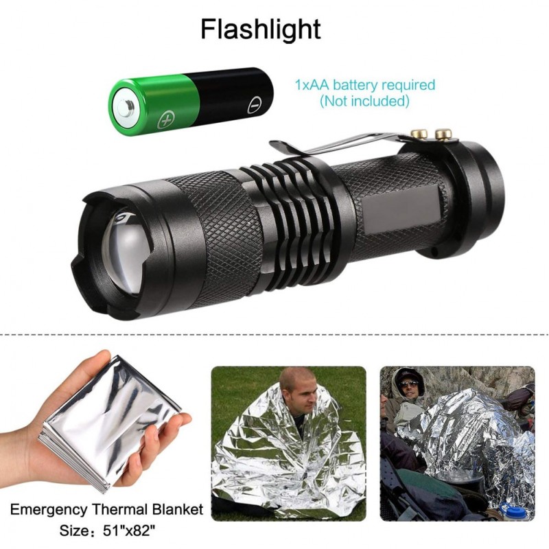 Hongu 13in1 Kit Sopravvivenza SOS Militare Professionale emergenza ...