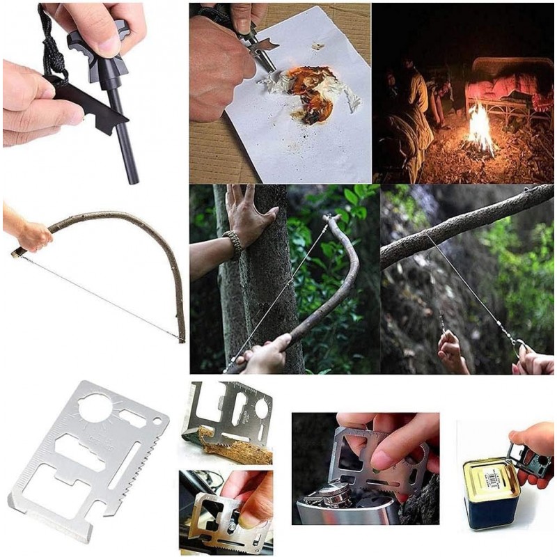 Hongu 13in1 Kit Sopravvivenza SOS Militare Professionale emergenza ...