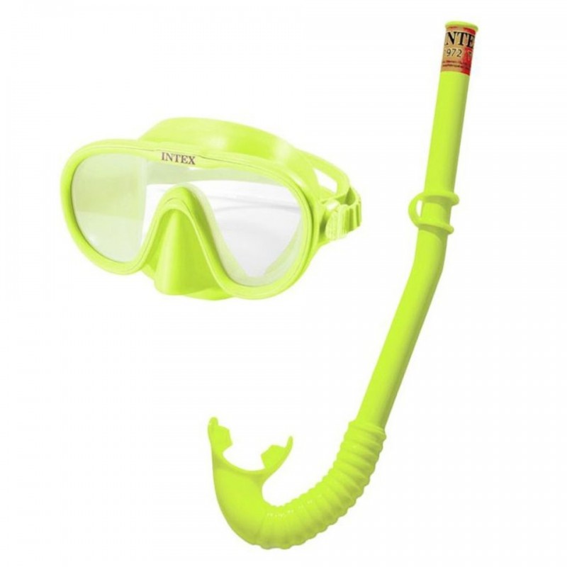 Set Maschera e Boccaglio da Snorkeling sub mare bambini Intex 8 anni latex free