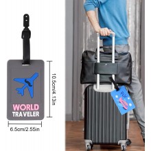 Badge valigia 12pz Bagagli Nome Viaggio etichetta Cognome Vacanza porta indirizz