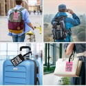 Badge valigia 12pz Bagagli Nome Viaggio etichetta Cognome Vacanza porta indirizz