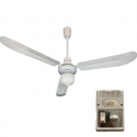 Ventilatore da soffitto DCG 3 pale 1 lampada luce VECRD30L con comando a muro