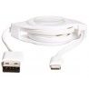 Cavo carica iPhone estensibile 8 pin lightning 1,2 metri USB avvolgibile piatto