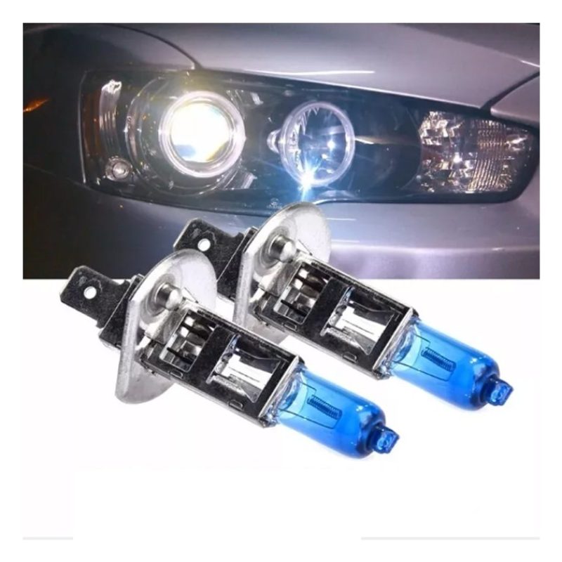 Kmt Style 2x Lampadine Alogene H1 Effetto Xenon luce Bianco Natural...