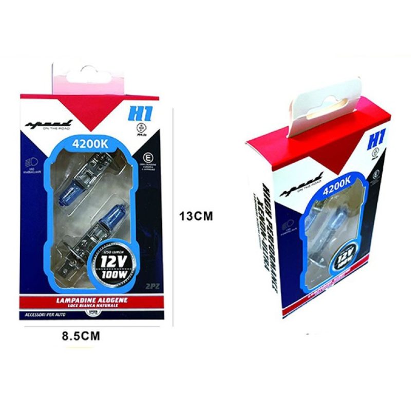 Kmt Style 2x Lampadine Alogene H1 Effetto Xenon luce Bianco Natural...