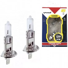 2x Lampadine Alogene H1 Effetto Xenon luce Bianco caldo 55W 3200K